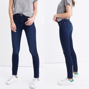 Madewell 10” High Rise Skinny Hayes Blue Jeans 25